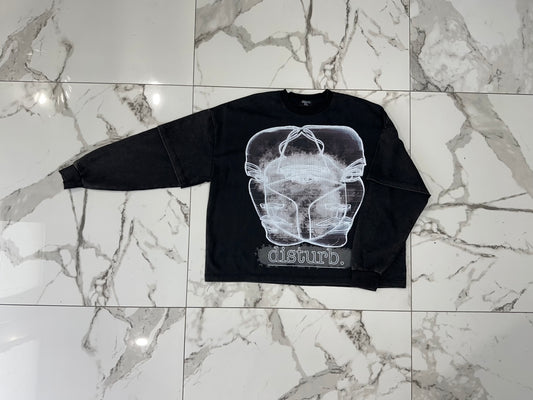 Double layer “disturb” long sleeve tee