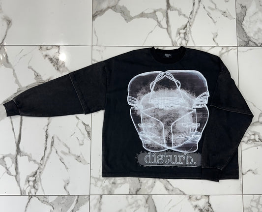 Double layer “disturb” long sleeve tee